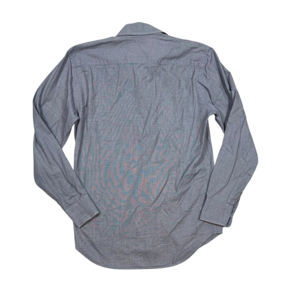 Canali Men's Blue Geometric Collared Long Sleeve Button Down Shirt Size Small - Picture 2 of 6
